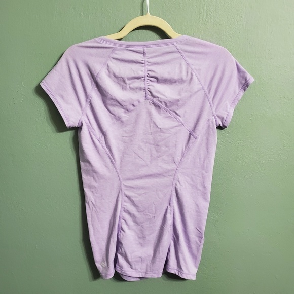 Zella Short Sleeve Ruched Athletic Scoop Neck Top - Picture 2 of 6